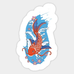 Vintage Japanese Koi Sticker